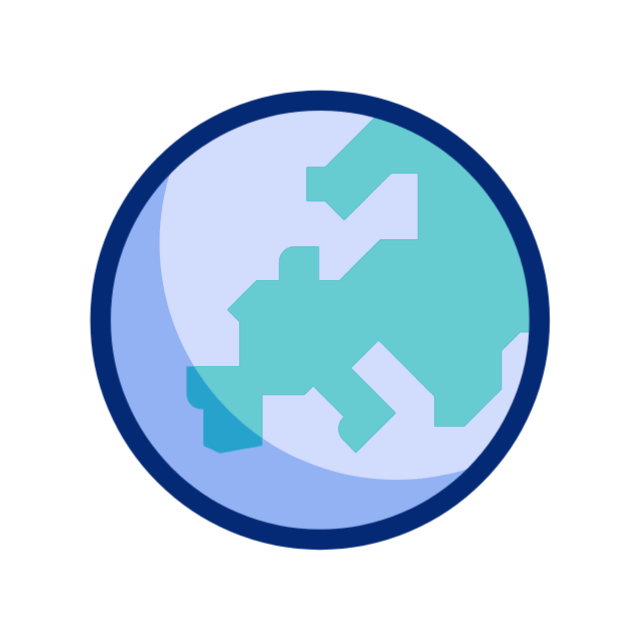 Worldwide tour coverage icon